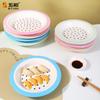 Plato Redondo Desmontable de Melamina Wuhe para Dumplings con Drenaje, Plato para Frutas, Plato para Snacks, Doble Capa Doméstico y Comercial