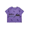 Conjunto de Verano 2026 para Niños Wulibuyi Nuevo Camiseta de Manga Corta con Graffiti de Frutas Pantalones Cortos Holgados Frescos de Cinco Puntos