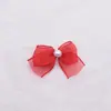Gasa de Nieve Hecha a Mano DIY con Lazo de Perlas para Ropa Infantil, Accesorios para la Cabeza y el Cabello, Materiales y Accesorios Semi-Terminados