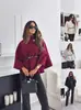 Amazon AliExpress Otoño e Invierno Nuevo Color Sólido Moda Casual Cintura Ceñida Correa Top Corto Capa de Lana Abrigo Mujer