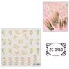 Zhengxiang comercio exterior transfronterizo japonés y coreano pegatinas de uñas relieve pegamento suave 5D sirena medusa doradas pegatinas de uñas al por mayor personalizadas