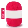 Algodón Leche de 4 hebras Amigable con la Piel Algodón Peinado Tejido a Mano DIY Hilo para Bebé Chaleco Sombrero Bufanda Ropa de Abrigo Lana de Grosor Medio Bola de Lana
