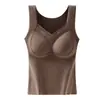 Chaleco Térmico Sin Costuras para Mujer Otoño e Invierno, Una Pieza, No Necesita Sujetador, Se Puede Usar por Fuera o como Capa Base, Adelgazante, Cuello en V