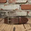 Cinturón de Cuero Tachonado para Mujer con Patrones Tallados, Cinturón Estilo Étnico, Transfronterizo Vintage Occidental Repujado Estilo Nuevo Cinturón de Vaquero