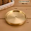 Plato de acero inoxidable estilo coreano, plato poco profundo de doble capa, bandeja para barbacoa, plato redondo de postre estilo occidental para buffet, plato plano para carne a la parrilla