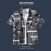Camisa Floral de Manga Corta para Hombre de Hawái Ropa de la Isla Hainan Ropa de Playa Viaje a la Costa de Sanya Ropa Exterior Casual Suelta para Pareja