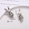 Nuevo y popular colgante de plata antigua de aleación DIY transfronterizo, bonito collar de conejo, pendientes, accesorios colgantes