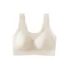 Sujetador Deportivo Sin Costuras Agradable para la Piel Alta Elasticidad Transpirable Tirantes Anchos Moldeador para Mujer
