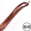 Comercio Exterior Europeo y Americano Extensiones de Cabello Sin Costuras con Hilo Dorado Láser Trenzas Postizas Mascota Seda Brillante Juego de Pinzas de Colores Esponjoso