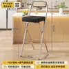 Taburete de Bar Plegable con Respaldo para Adultos Taburete Alto para Estar Sentado Mucho Tiempo Taburete Alto para Encimera de Cocina Taburete de Bar para Cajero