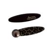 Grampo de cabelo de chocolate leopardo francês grampo de cabelo bico de pato grampo de cabelo de pérola marrom grampo lateral da moda para acessórios de cabelo femininos