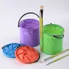 Balde Dobrável Atacado Fabricante Caneta de Arte Balde de Lavagem Compartimento para Caneta Caneta Plástica Balde de Lavagem de Canetas Balde de Esboço ao Ar Livre para Pesca