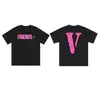 Camiseta de Manga Corta para Hombre 2024 Mismo Estilo que Wang Yibo Oversize Unisex Pareja Colaboración con Amazon Big V Verano