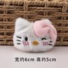 Broche de Pelúcia de Desenho Animado do Gato Kt Acessórios Chapéu Infantil Material DIY Grampo de Cabelo de Menina Acessórios de Decoração de Bolsa Joias
