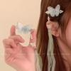 Pinza para el cabello con lazo de cinta dulce, clip para flequillo lateral, pinza sencilla de pico de pato, adorno para la cabeza, popular francés, pinza para el cabello sencilla