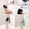 Cepillo para Inodoro de Acero Inoxidable Grado de Ingeniería 304 Sin Rincones Muertos, Juego de Cepillos de Limpieza para Baño Montado en Pared