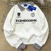 Moletom Básico de Peso Pesado com Gola Polo Forrada de Fleece, Unissex, Outono/Inverno 2025 Top Casual Solto Estilo Retrô Americano