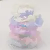 Nuevo anillo para el pelo de encaje de malla para niña, hebilla plana, cuerda para el pelo de celebridad de Internet INS de hada, accesorios para el pelo de organza color crema para bricolaje