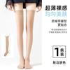 Medias Largas para Mujer, Calcetines Ultra-Delgados Antideslizantes Anti-Enganche Color Piel Hasta la Rodilla, Calcetines Negros JK Blancos Puros de Media Pierna Antideslizantes