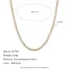 Moda Europea y Americana Elegante Lujo Ligero Temperamento Versátil Cadena para Clavícula Joyería Acero Inoxidable Chapado en Diamante Circonita Pulsera Collar Conjunto