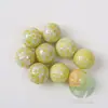 90 Piezas 16mm amarillo crema semillas de sésamo cuentas de vidrio 1.6cm blanco porcelana amarillo Puntos de sésamo canicas 16mm bola decorativa 500g