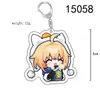 Chaveiro de Anime Periférico Honkai Star Rail Orvalho Branco 7 de Março Verde Quercetina Acrílico Pingente Dupla Face