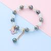 Pulsera infantil nueva y linda de dibujos animados, colgante de poni arcoíris, pulsera de flores, fabricantes de joyería, en stock, venta al por mayor directa