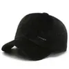 Nuevo Estilo de Invierno para Hombres de Mediana Edad y Ancianos, Cálido, Forro de Polar, Engrosado, Gorra Plana de Cuero para Hombre Mayor Abuelo, Protección contra el Frío, Protección para los Oídos, Gorra Plana