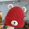 Gorro de bebé otoño e invierno cálido gorro de lana bebé lindo oso niños y niñas suéter casual gorro de punto invierno