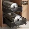 Estante de Almacenamiento para Fregadero de Cocina Gabinete Multifuncional Cajón para Platos Cesta Extraíble Capa Extraíble para Condimentos Artefacto de Almacenamiento en Capas