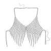 Cadena para el Cuerpo de Malla Geométrica con Flecos de Pedrería Transfronteriza Europea y Americana Sexy para Discoteca Exagerado Diamante Brillante Sujetador Ropa Sexy