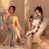 Marea Nacional Bordado Antiguo Ropa Interior Sexy Perspectiva Pasión Tentación Cama Hanfu Sin Quitarse Faja Traje de Pijama