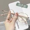 Gafas para miopía para estudiantes en línea de aspecto elegante para mujer, gafas lisas rojas en línea anti luz azul, gafas de montura para hombre estilo coreano