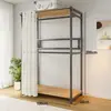 Armario de Montaje Sencillo, Gabinete de Entrada, Perchero Metálico para el Hogar en el Dormitorio, Armario para Habitación de Alquiler, Armario Pequeño para Dormitorio