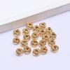Contas espaçadoras revestidas de ouro 14K com preservação de cor, pulseira de rolo torcido com contas, colar de pulseira faça você mesmo, corda trançada, acessórios com contas, espaçador