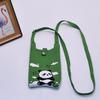 2024 Bolsa de Mão Mini de Tricô Guofeng Panda Bolsa de Celular Fashion Guofeng Bolsa de Ombro Bolsa Casual Versátil
