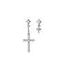 Pendientes Cruzados Casuales Asimétricos de Plata de Ley 925 Pendientes Personalizados de Diamante Pendientes Diseño de Nicho Ins para Mujer