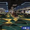 Alfombra de Piso Gruesa para Sala de Billar, Resistente al Desgaste, a la Humedad, Alfombra Impresa Comercial de Cobertura Total, Sala de Billar de Hotel Resistente al Fuego y Retardante de Llama