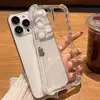 Nuevo Modelo Adecuado para Apple 17 Funda Transparente para Teléfono Móvil iPhone 16 Bolsa de Aire en las Cuatro Esquinas Cubierta Protectora Anti-Caídas Malla Fina Elegante