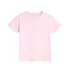Camisetas Infantis de Manga Curta 100% Algodão para Meninos Roupas Camiseta de Cor Pura Verão para Meninas Camiseta Básica de Algodão Puro Roupas Infantis