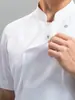 Overoles de Chef de Hotel de Manga Corta Transpirables Ropa de Chef para Cocina de Restaurante Chino y Occidental Herramienta de Verano Personalización