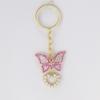 Chaveiro de liga metálica animal novo transfronteiriço pingente de borboleta com diamante chaveiro bolsa ornamentos requintados acessórios