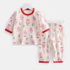Ropa para Niños Ropa Nueva para Niños con Aire Acondicionado Algodón Puro Ropa para el Hogar Estilo Coreano Manga Tres Cuartos Conjunto de Ropa Interior Pijama para Bebé al Mayoreo