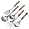 Conjunto de Espátulas de Aço Inoxidável para Uso na Cozinha, Utensílios de Cozinha de Grau Alimentício, Conjunto Completo de Conchas, Escumadeiras, Espátulas e Ferramentas