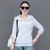 Ropa de protección solar de manga larga con capucha de secado rápido de seda de hielo para mujer, verano, ligera, transpirable, holgada, versión H, que cubre la piel, con protección solar