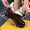 Botines de plataforma para mujer, nueva colección otoño/invierno 2026, piel suave, modernos, forrados de felpa para abrigar, tacón de cuña, casual, versátiles, botas Martin