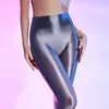 Leggings Moldeadores Sedosos Brillantes para Mujer, Aceite de Caballo 80D Alta Densidad 1190 Agujas Medias de Seda Sexy Sin Costuras de Cintura Alta
