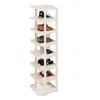 Alquiler de apartamento pequeño, zapatero de estilo columna, organizador de zapatos de varias capas para la entrada del hogar, estante de almacenamiento de plástico simple para dormitorios