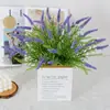 Lavanda Simulada 5 Cabezas Malla 25 Espigas de Trigo Lavanda Vainilla Decoración Pastoral Decoración Exterior Simulada Venta al por Mayor Transfronteriza