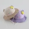 Bonito Sombrero de Cubo para Bebé, Sombrero Infantil de Colores Bloqueados de Moda, Diseño de Estrella y Oso, Sombrero de Pescador para Niñas, Sombrero Delgado de Protección Solar para el Verano